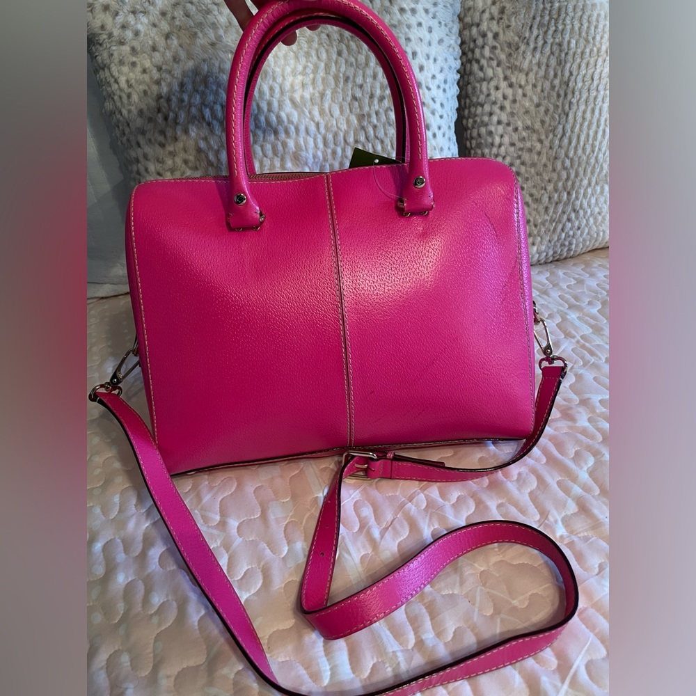 Kate Spade Pink Leather Laptop Satchel Bag and Dust Bag NWT - Picture 4 of 13